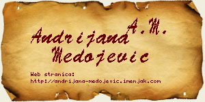 Andrijana Medojević vizit kartica